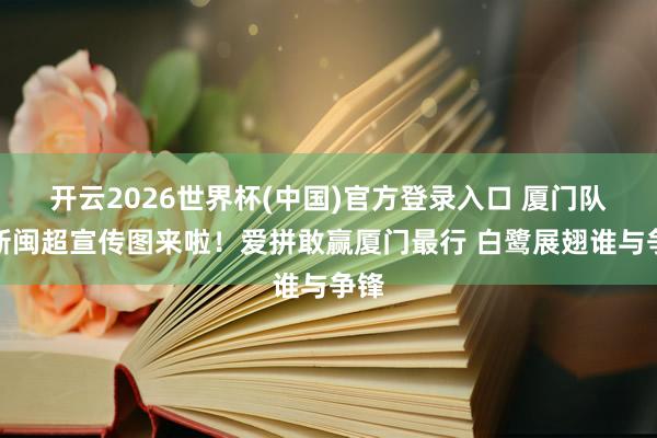 开云2026世界杯(中国)官方登录入口 厦门队最新闽超宣传图来啦！爱拼敢赢厦门最行 白鹭展翅谁与争锋