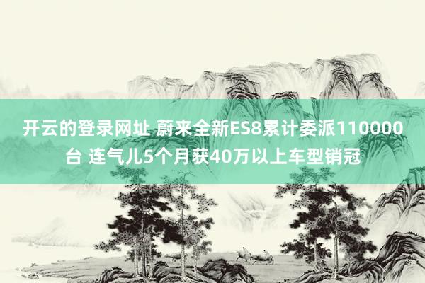 开云的登录网址 蔚来全新ES8累计委派110000台 连气儿5个月获40万以上车型销冠